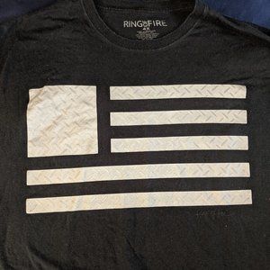 Don't Tread on Me Tshirt - Gray Flag/Black Tshirt